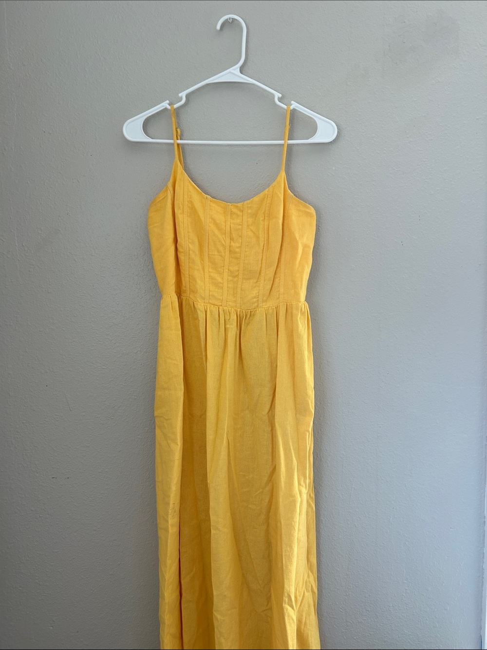 CeCe Bright Yellow Spaghetti-Strap Maxi Dress